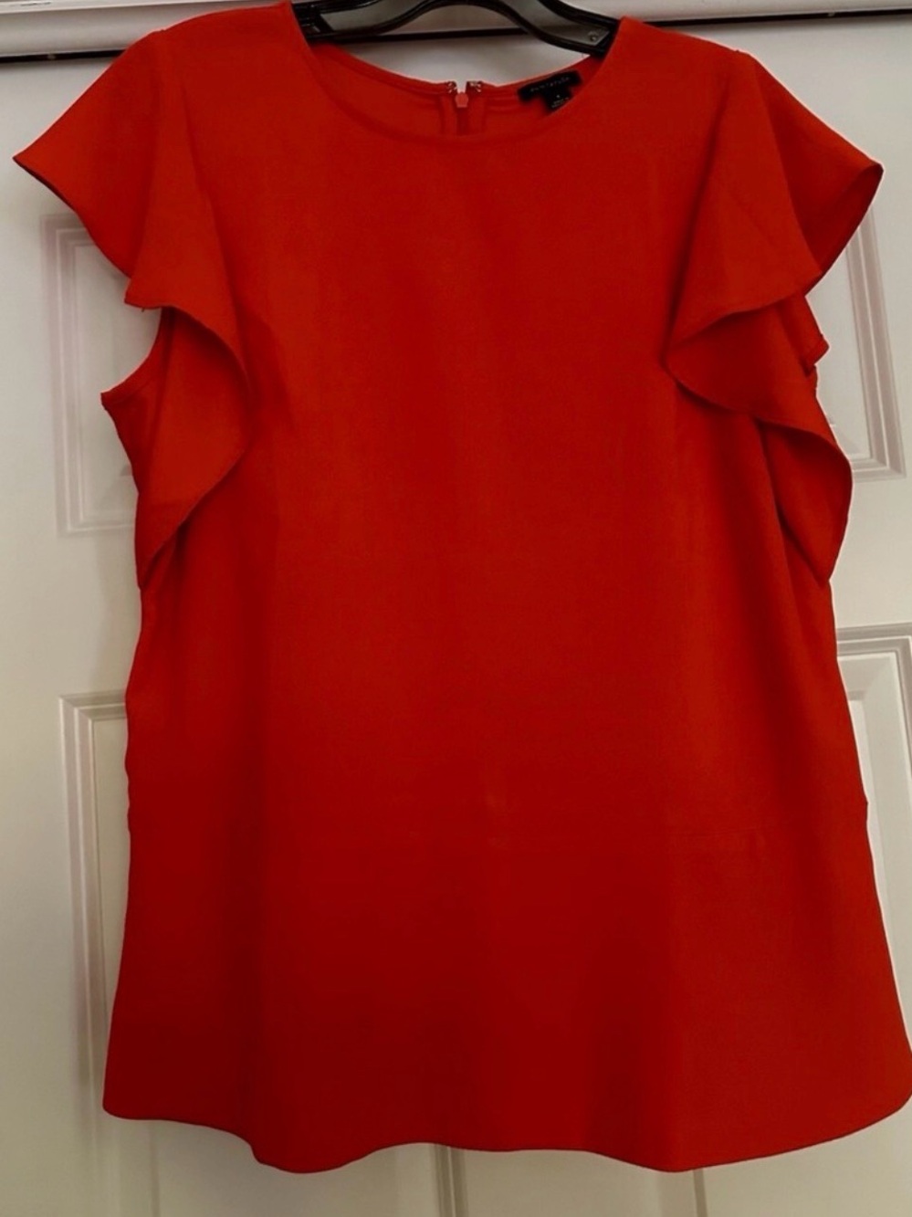 Ann Taylor Orange Flutter Sleeve Blouse